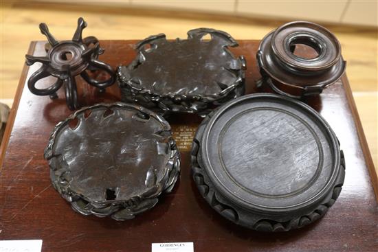 A collection of Chinese hardwood stands